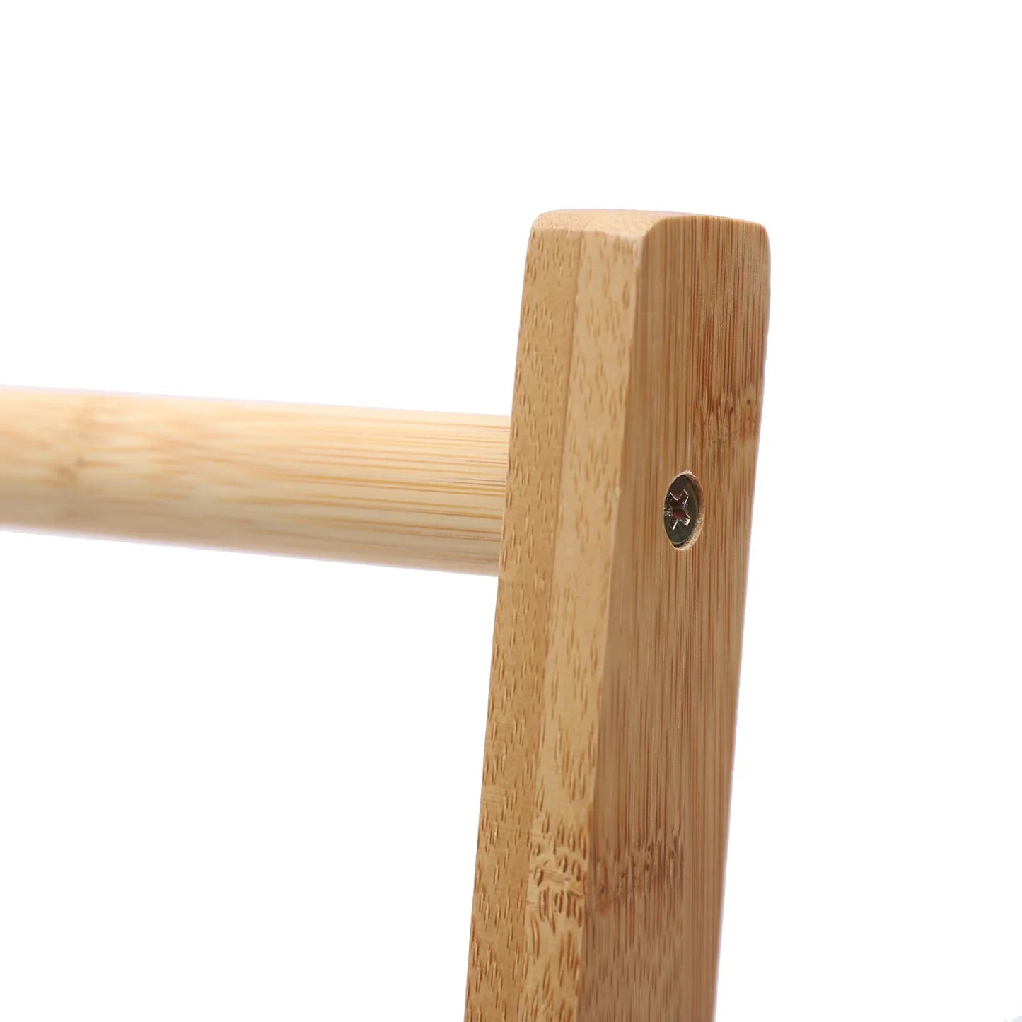 3 Tier Freestanding Bamboo Towel Drying Rack Moisture Resistant Bathroom