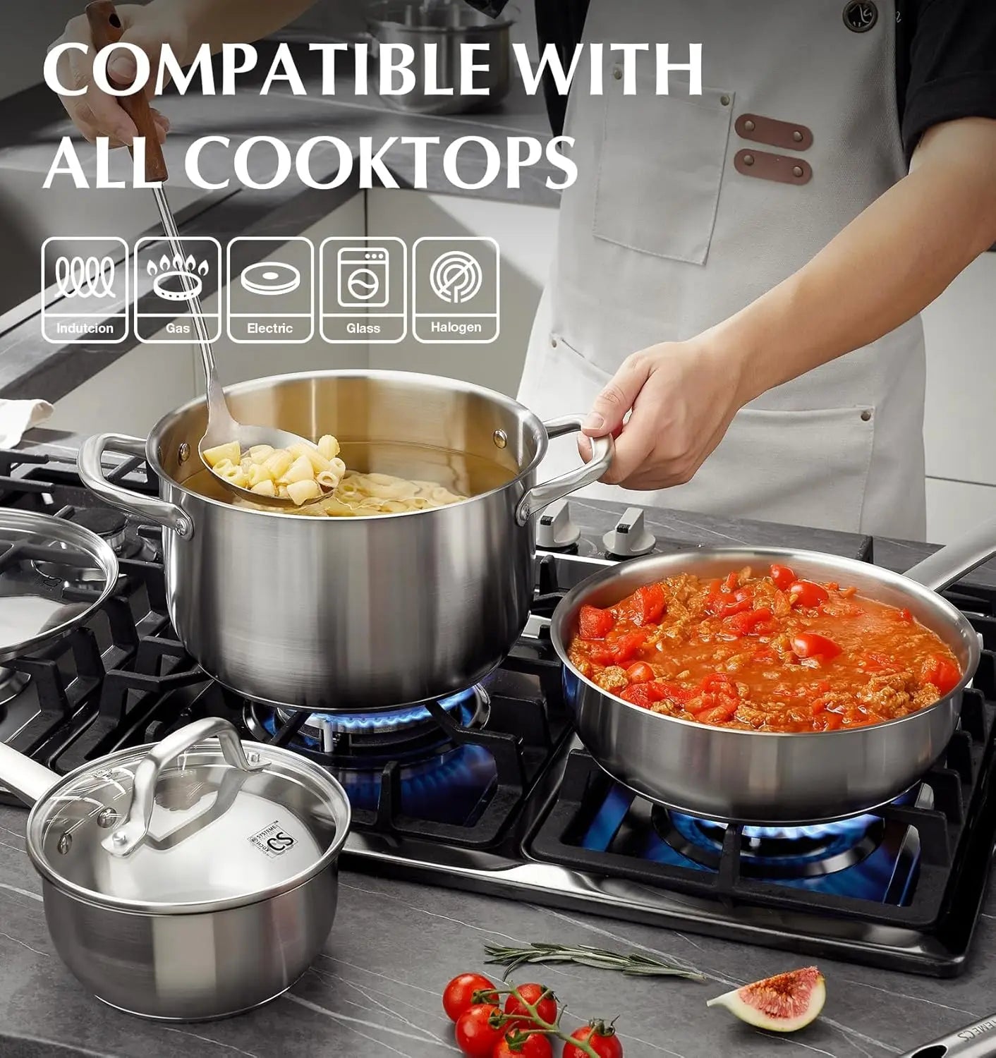KOCH SYSTEME CS Stainless Steel Cookware Set Induction Ready