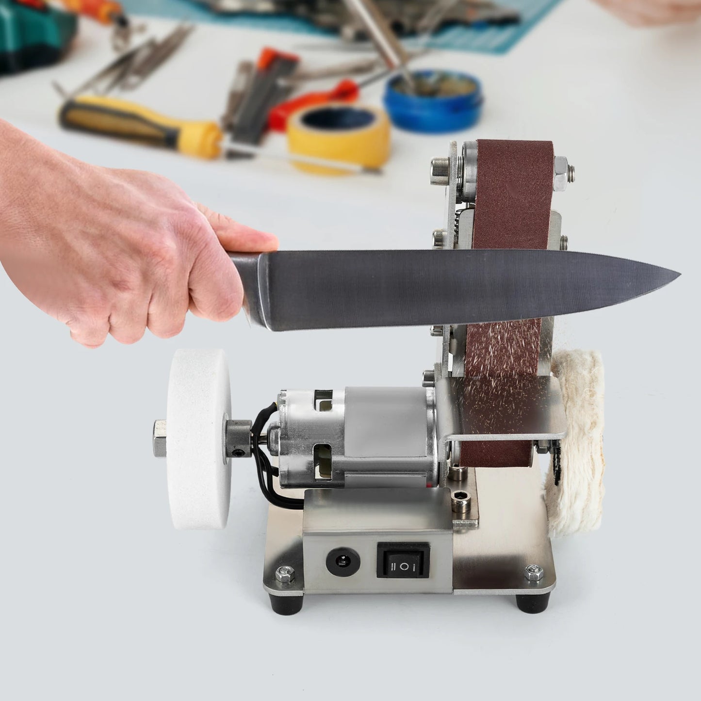 CNCEST Mini Belt Sander and Polisher With Adjustable Speed