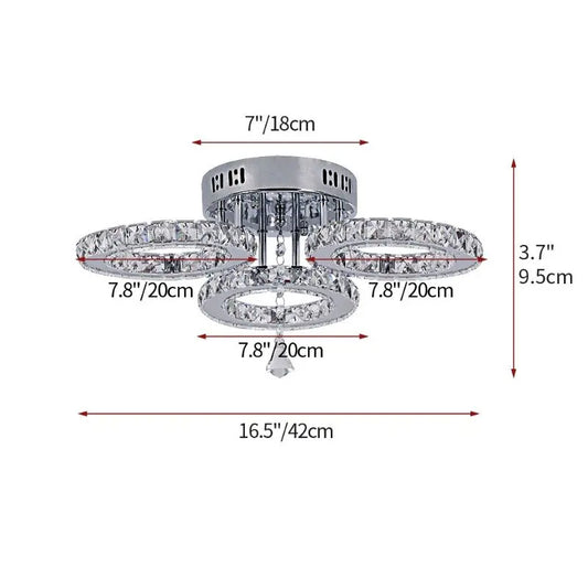 VETRULUS Modern Crystal Led Chandelier Ceiling Light