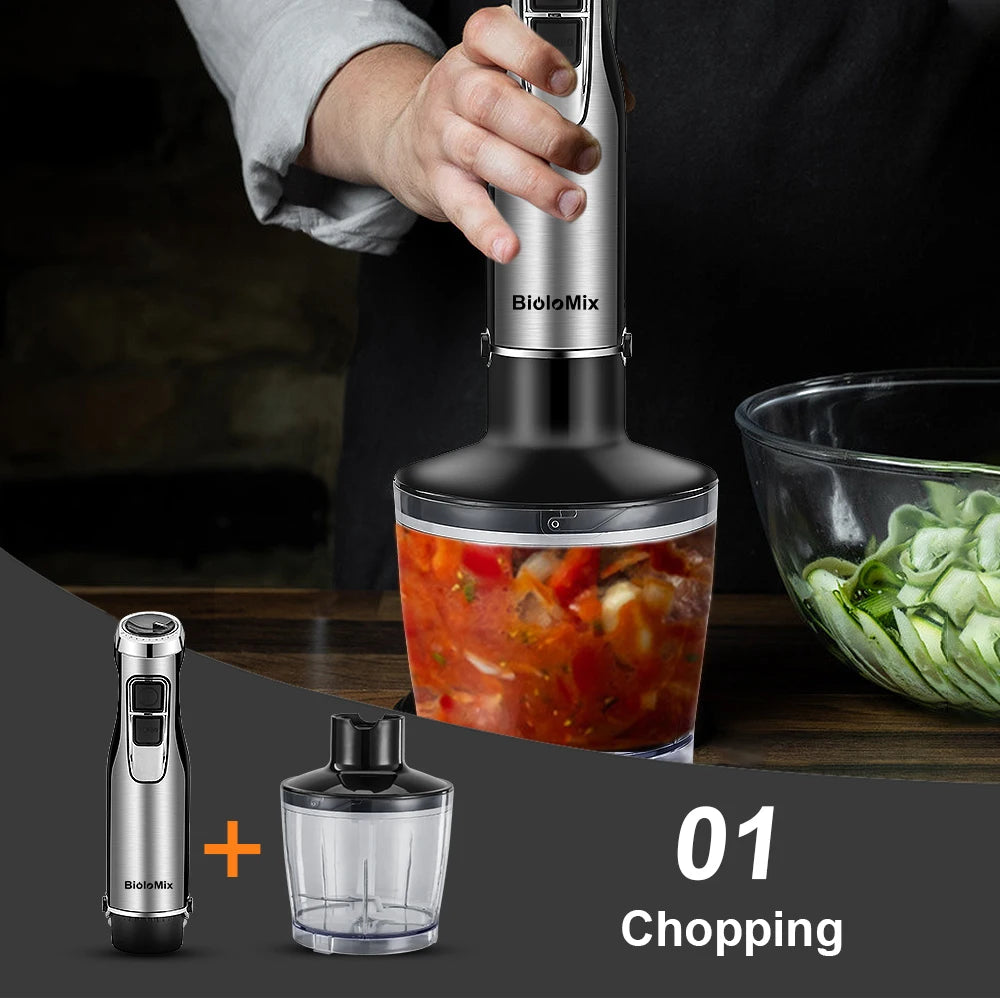 Biolomix 1200W Immersion Hand Blender With Chopper