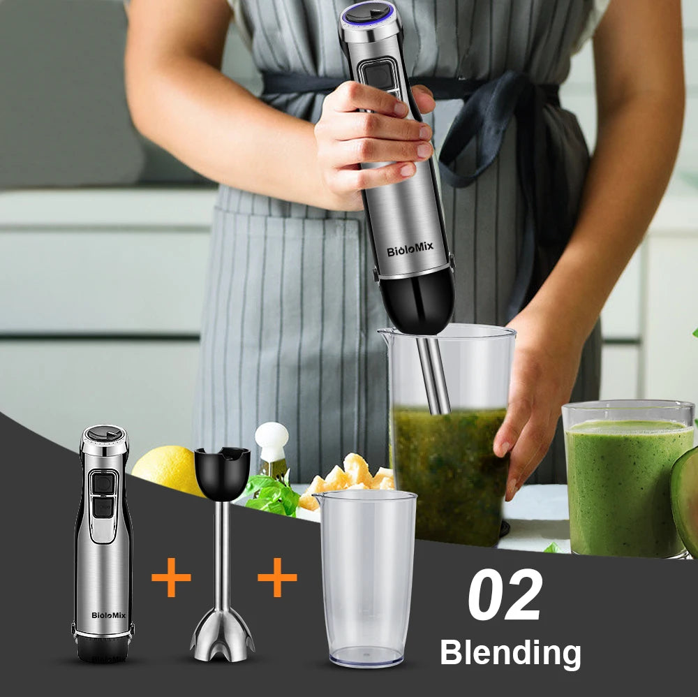 Biolomix 1200W Immersion Hand Blender With Chopper