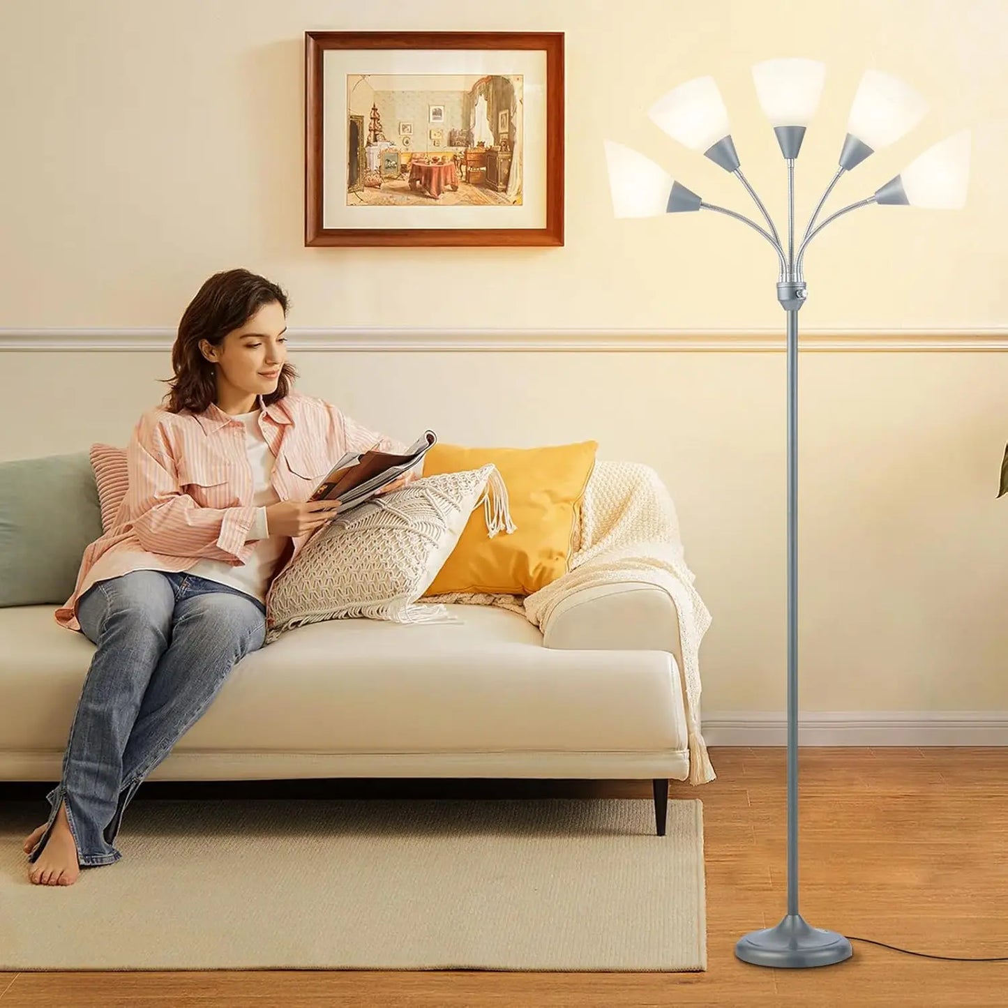 XMSJ Medusa 5-Head Adjustable Floor Lamp For Living Room