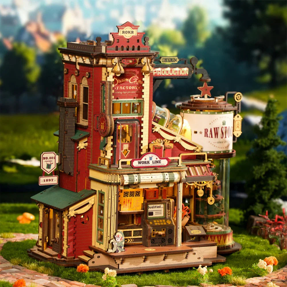 Robotime Rokr Dream Gift Factory 3D Wooden Puzzles Music Box