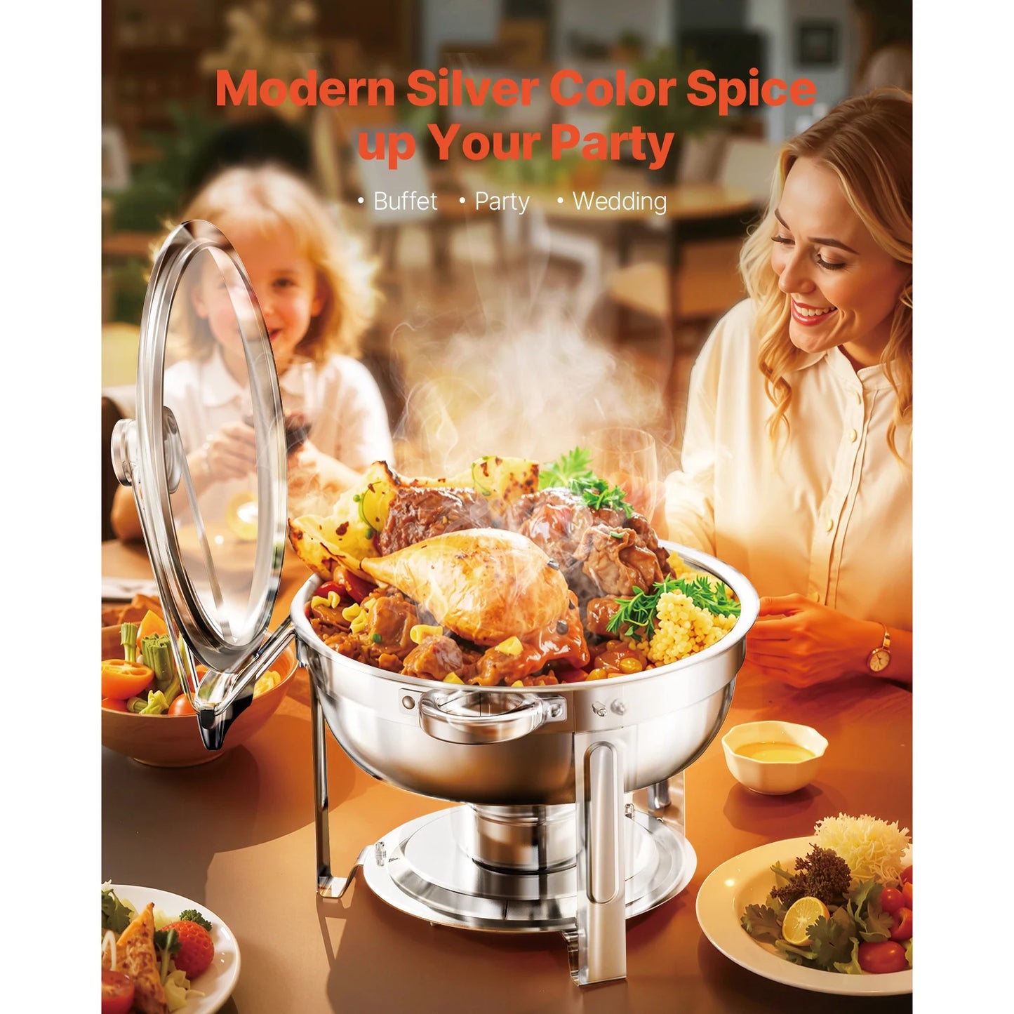 Succebuy Chafing Dish Buffet Set Stainless Steel Chafer Warmer