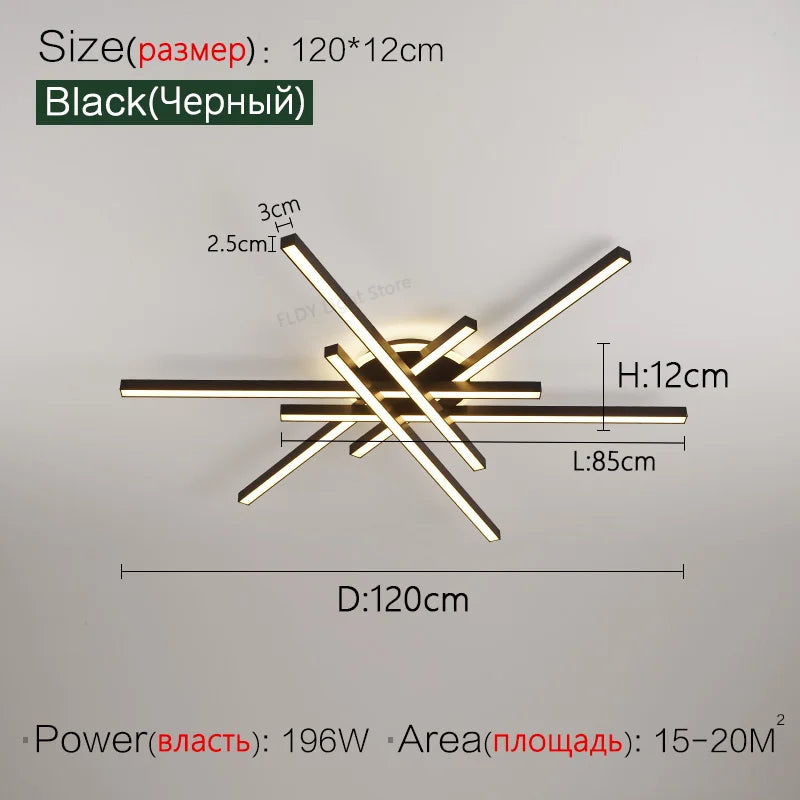 FLDY LED Ceiling Lamp Nordic Modern Chandelier For Living Room