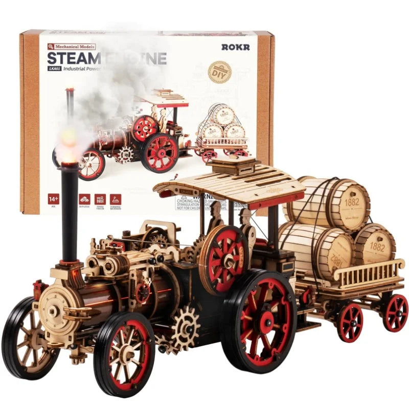 Robotime Steam Locomotive Model Kit 3D Wooden Puzzle