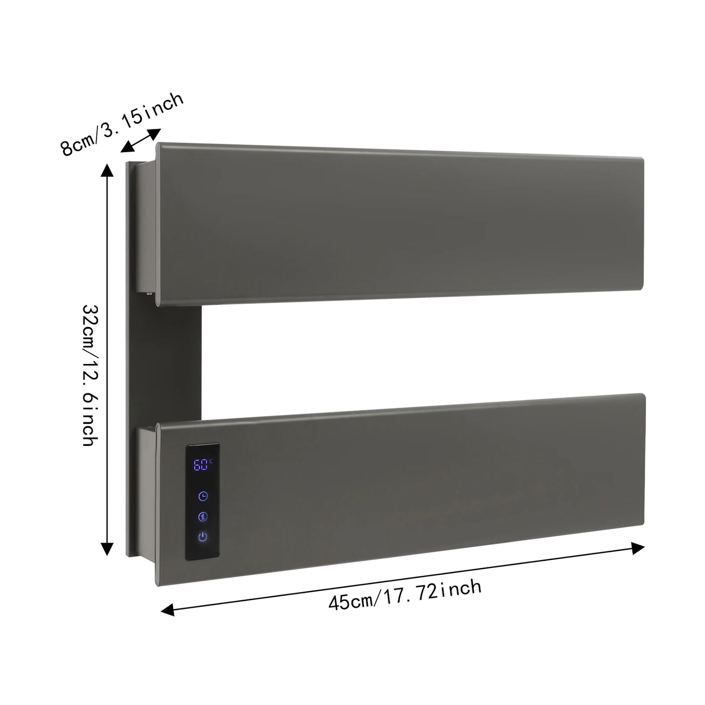 CE Certified Wall Mounted Electric Towel Warmer Aluminum Alloy