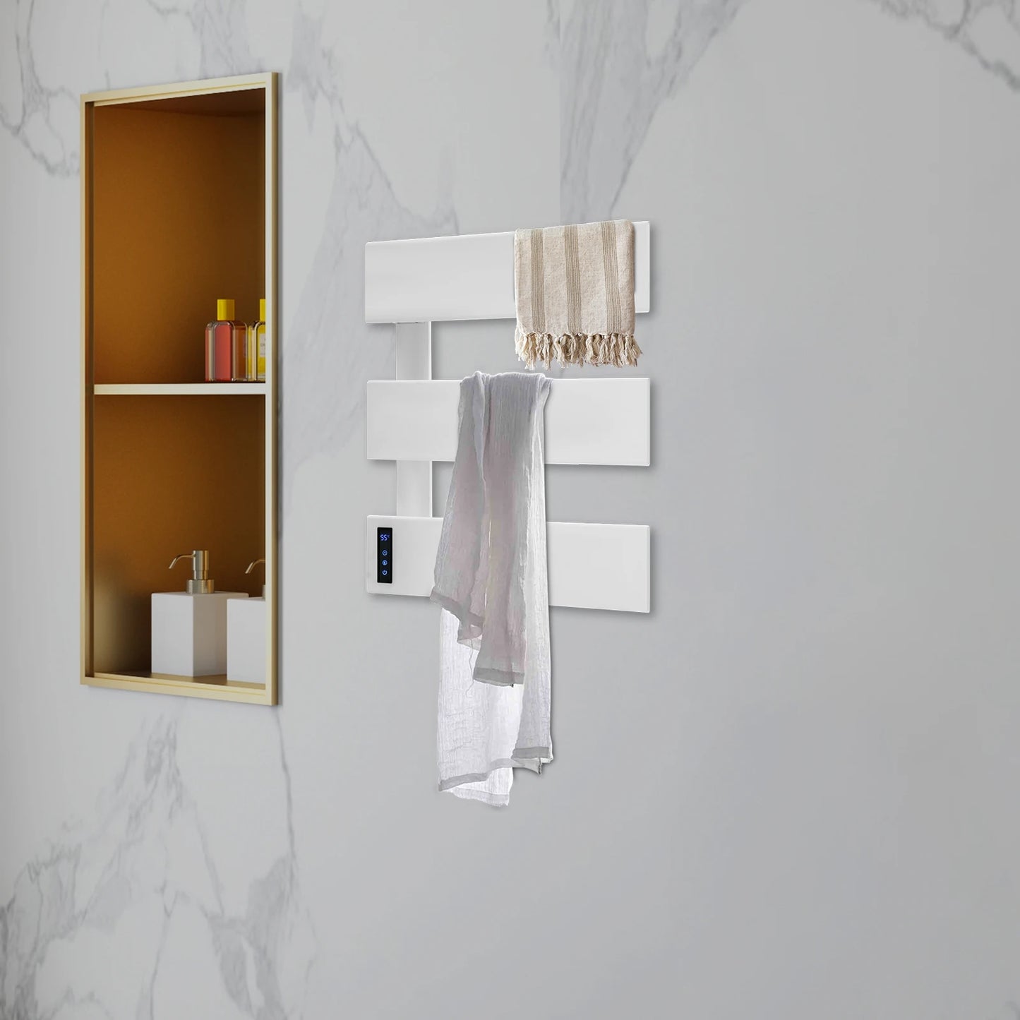 CE Certified Wall Mounted Electric Towel Warmer Aluminum Alloy