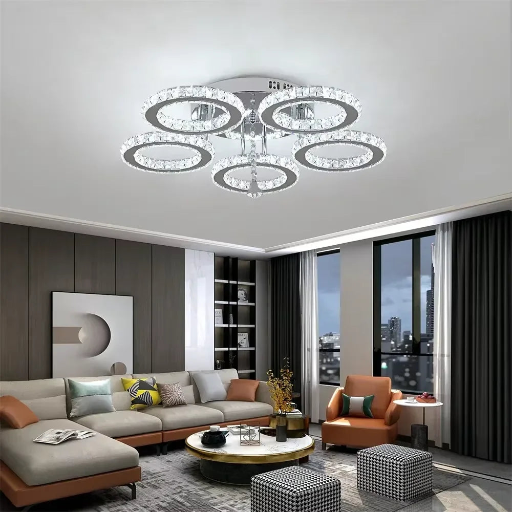 VETRULUS Modern Crystal Chandelier Living Room Dining