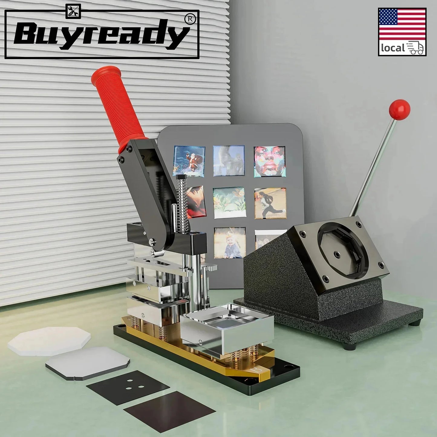 Fridge Magnet Button Making Machine With Cutter And Materials Set
