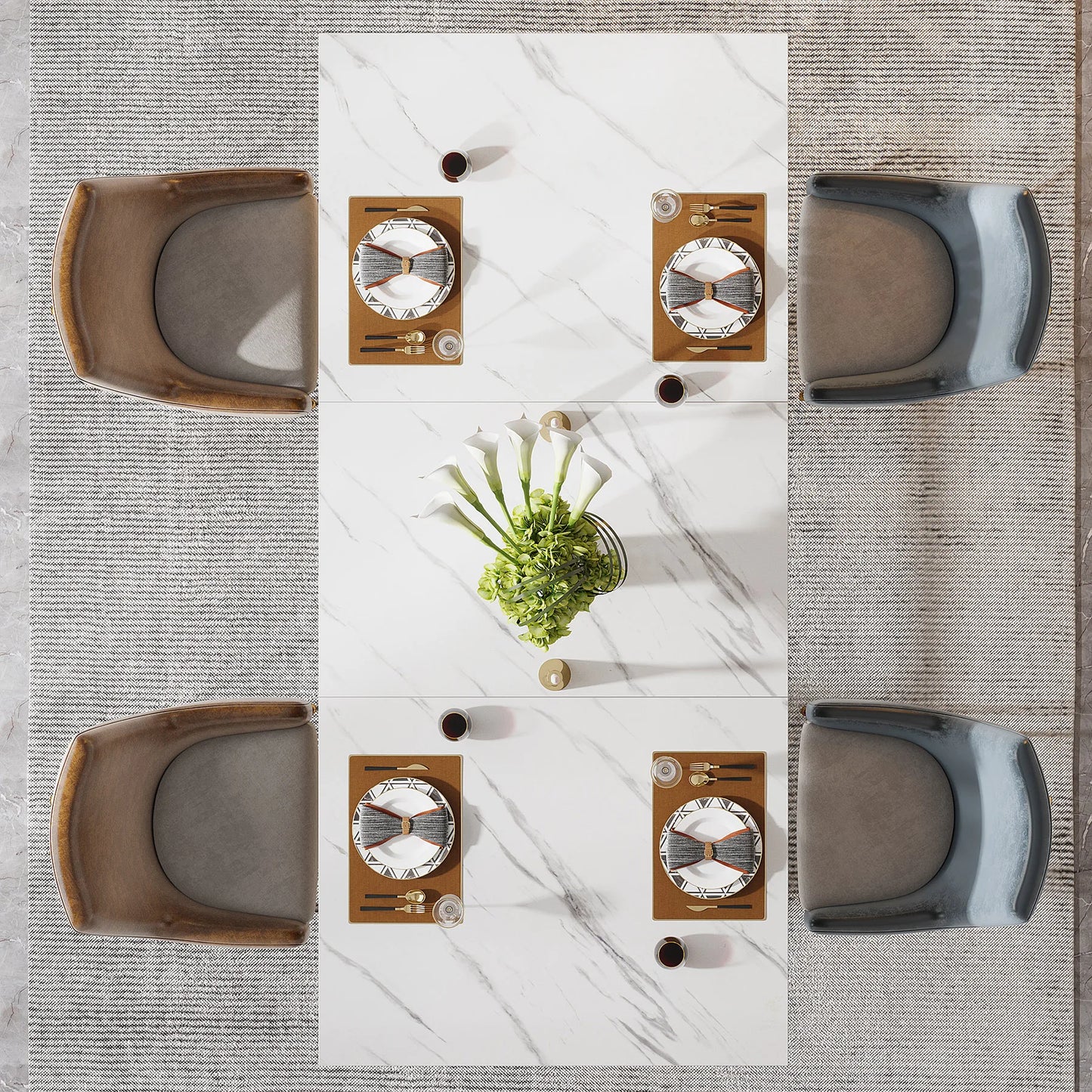 Tribesigns Contemporary Dining Table For 4 To 6 Guests