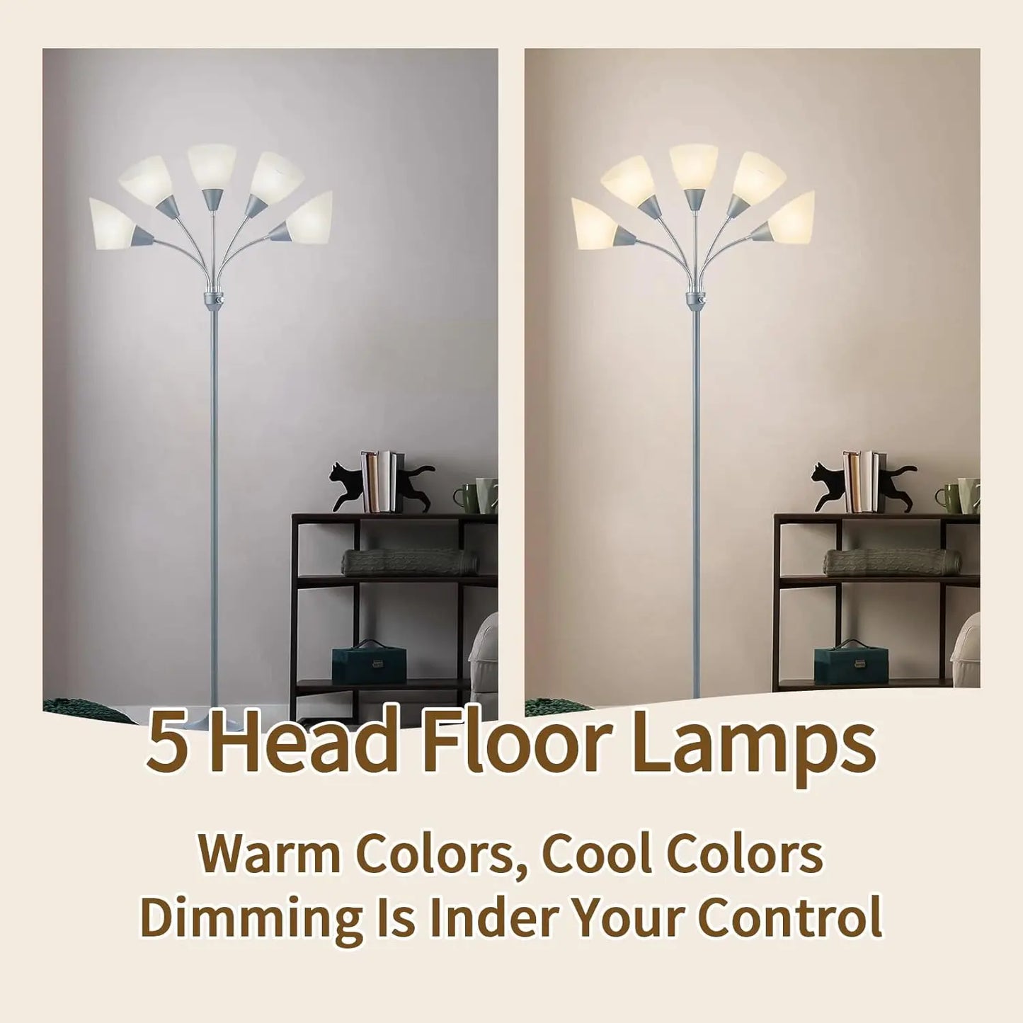 XMSJ Medusa 5-Head Adjustable Floor Lamp For Living Room