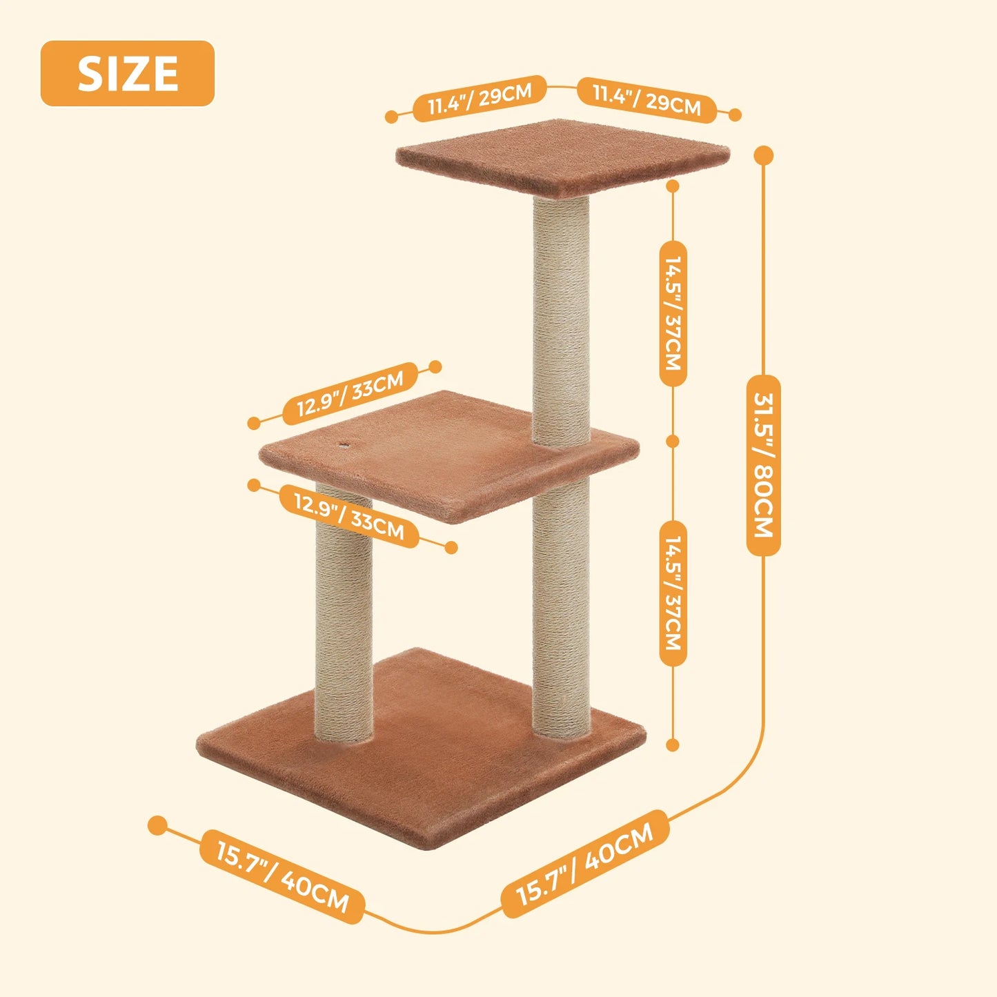 PAWZ Road Cat Tree Tower Indoor Cats Dual-Style Activity Scratcher