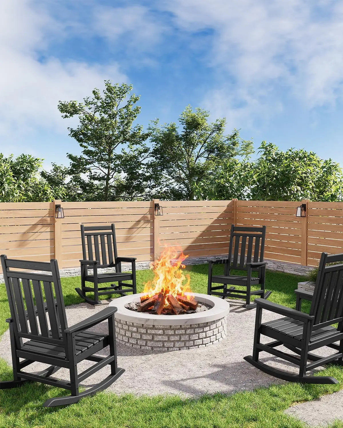 HobbyLane Outdoor Rocking Chair All-Weather HDPE for Adults