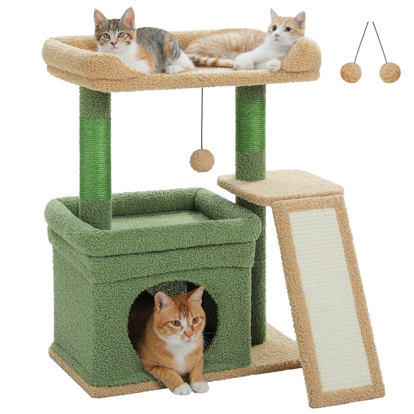 PAWZ Road Small Cat Tree Indoor Tower With Sisal Post