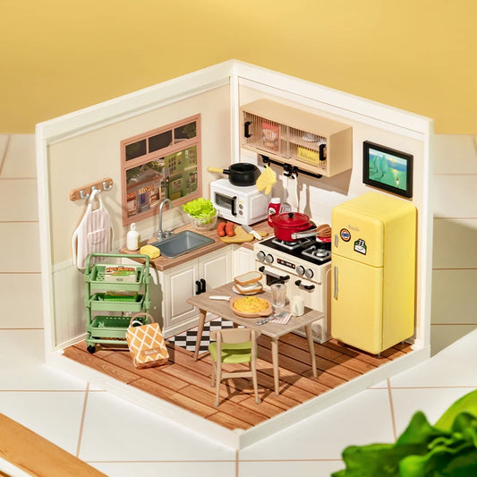 Robotime Rolife 3D Puzzle Series Happy Meals Kitchen Kit