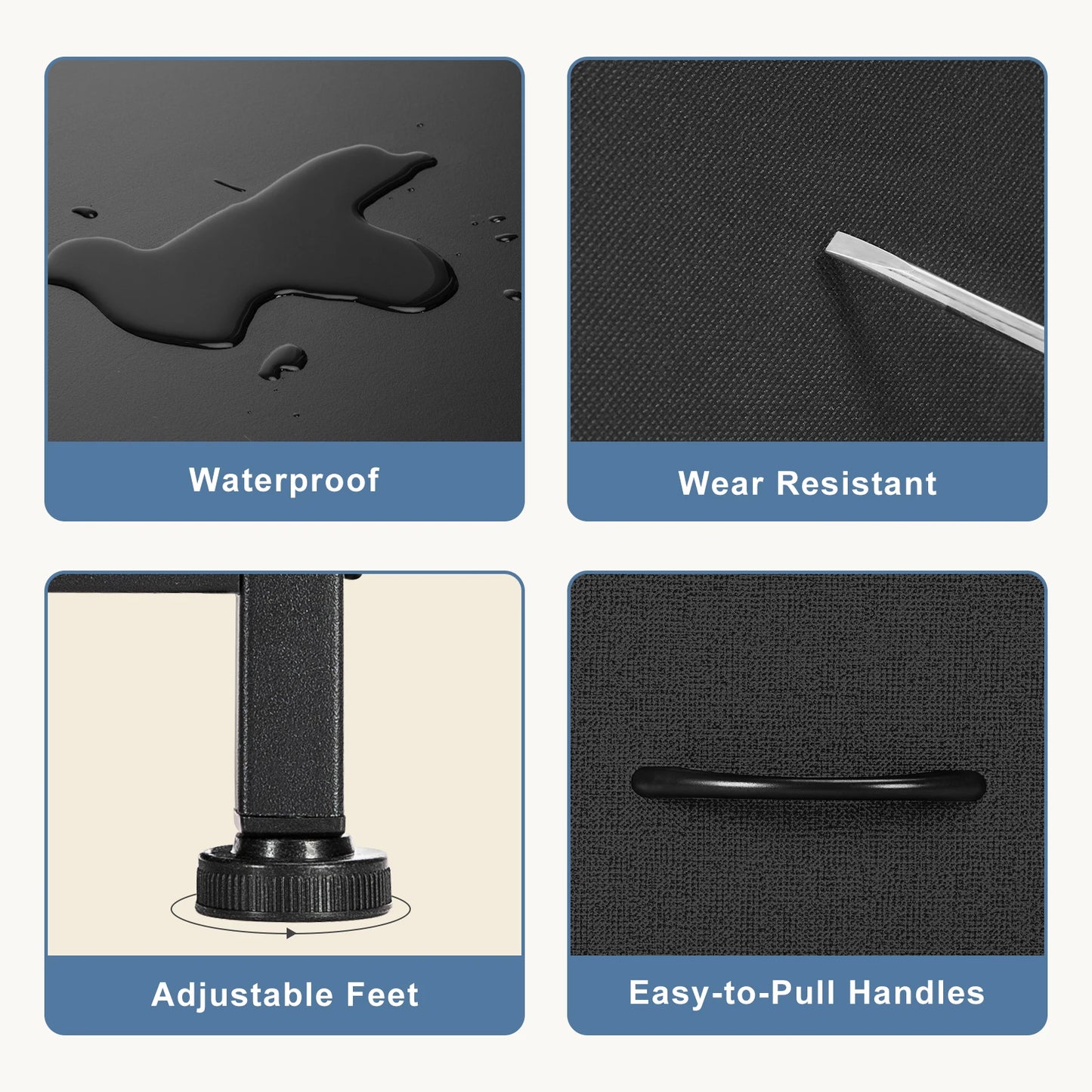 JHK Dresser With 7 Fabric Drawers Storage Cabinet For Bedroom