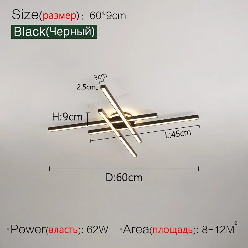 FLDY LED Ceiling Lamp Nordic Modern Chandelier For Living Room