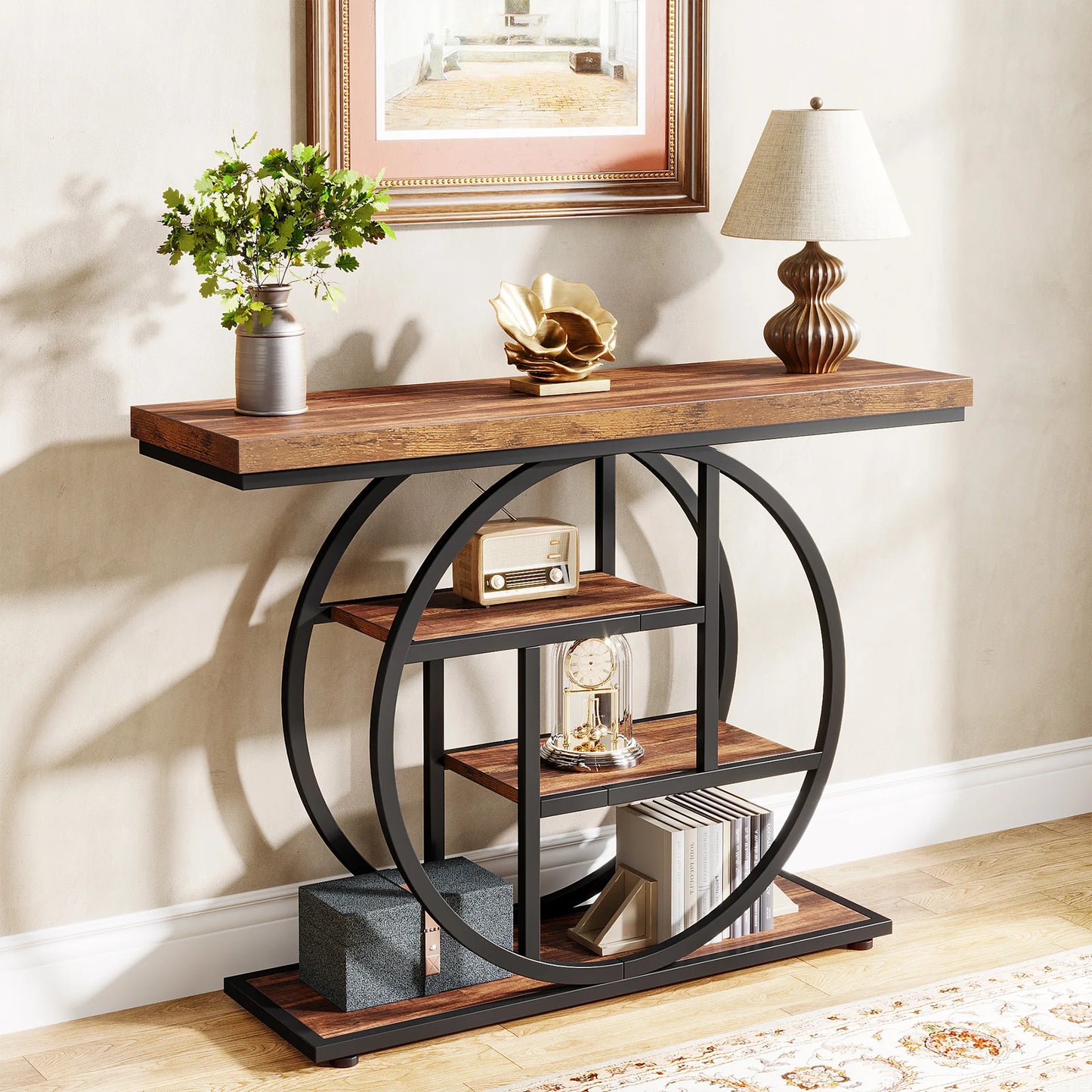 Tribesigns 4-Tier Console Table For Living Room And Entryway