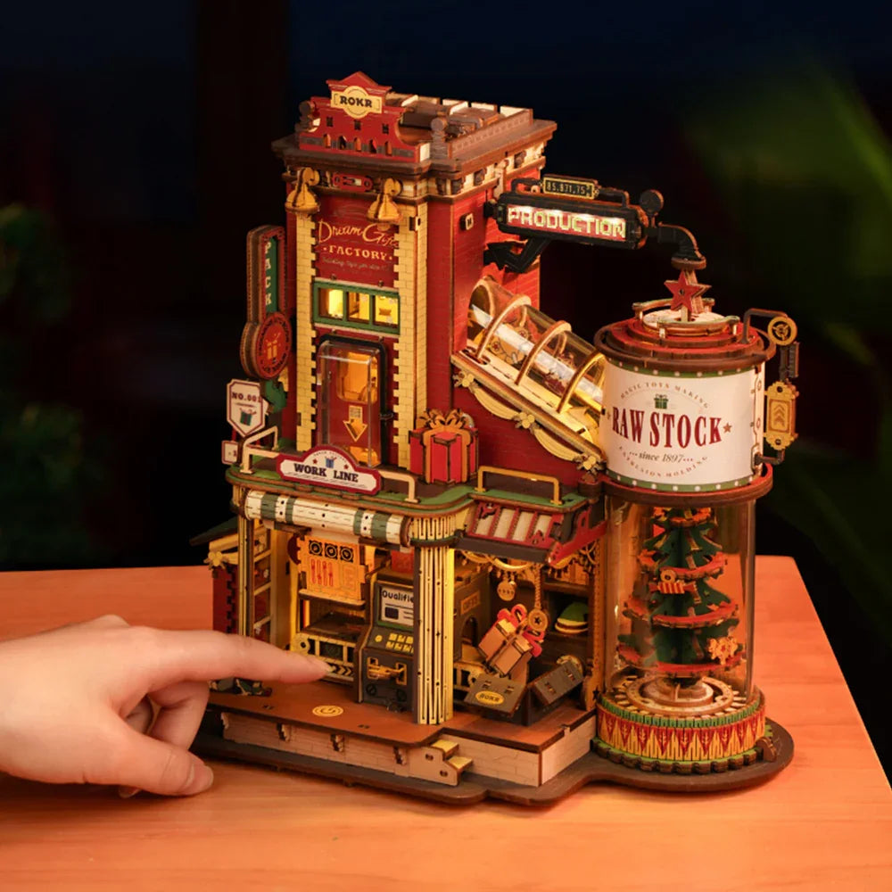 Robotime Rokr Dream Gift Factory 3D Wooden Puzzles Music Box