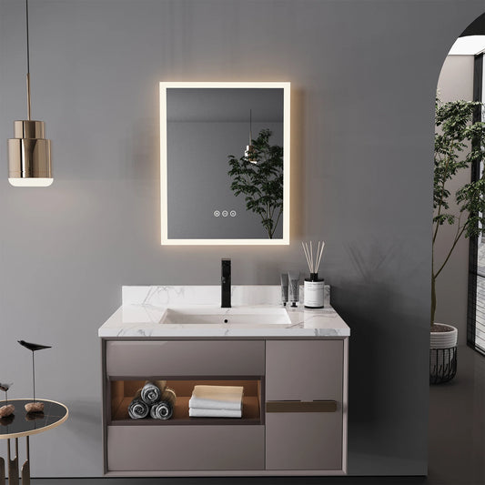 Wisfor LED Lighted Bathroom Mirror With Anti Fog And Memory Function