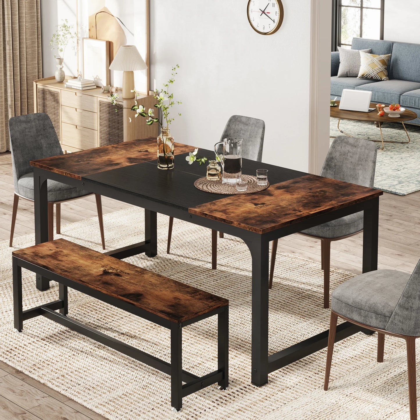 Tribesigns Dining Table Industrial Kitchen Table For Dining Room