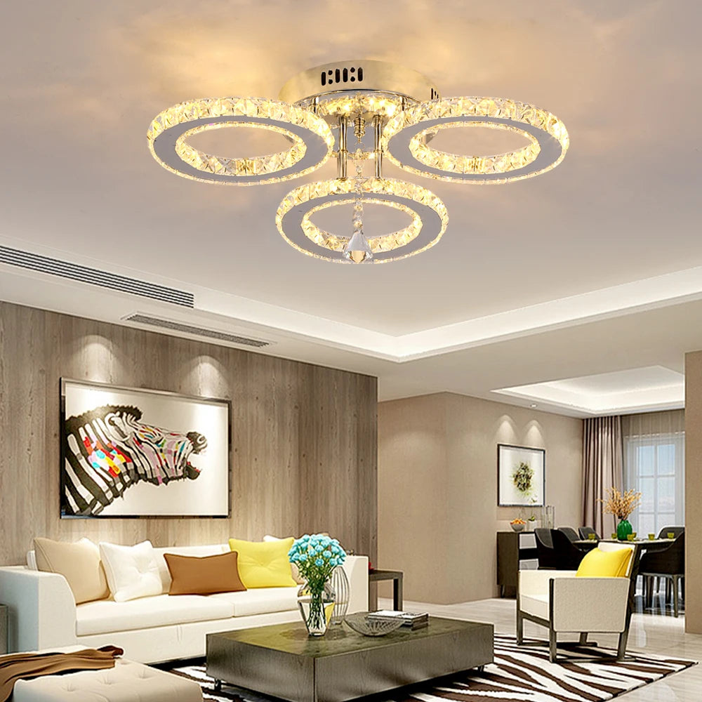 VETRULUS Modern Crystal Chandelier Living Room Dining