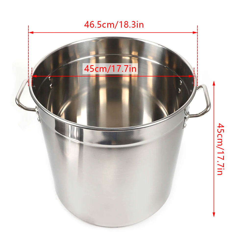 Stainless Steel Soup Pot With Cover And Ergonomic Handles