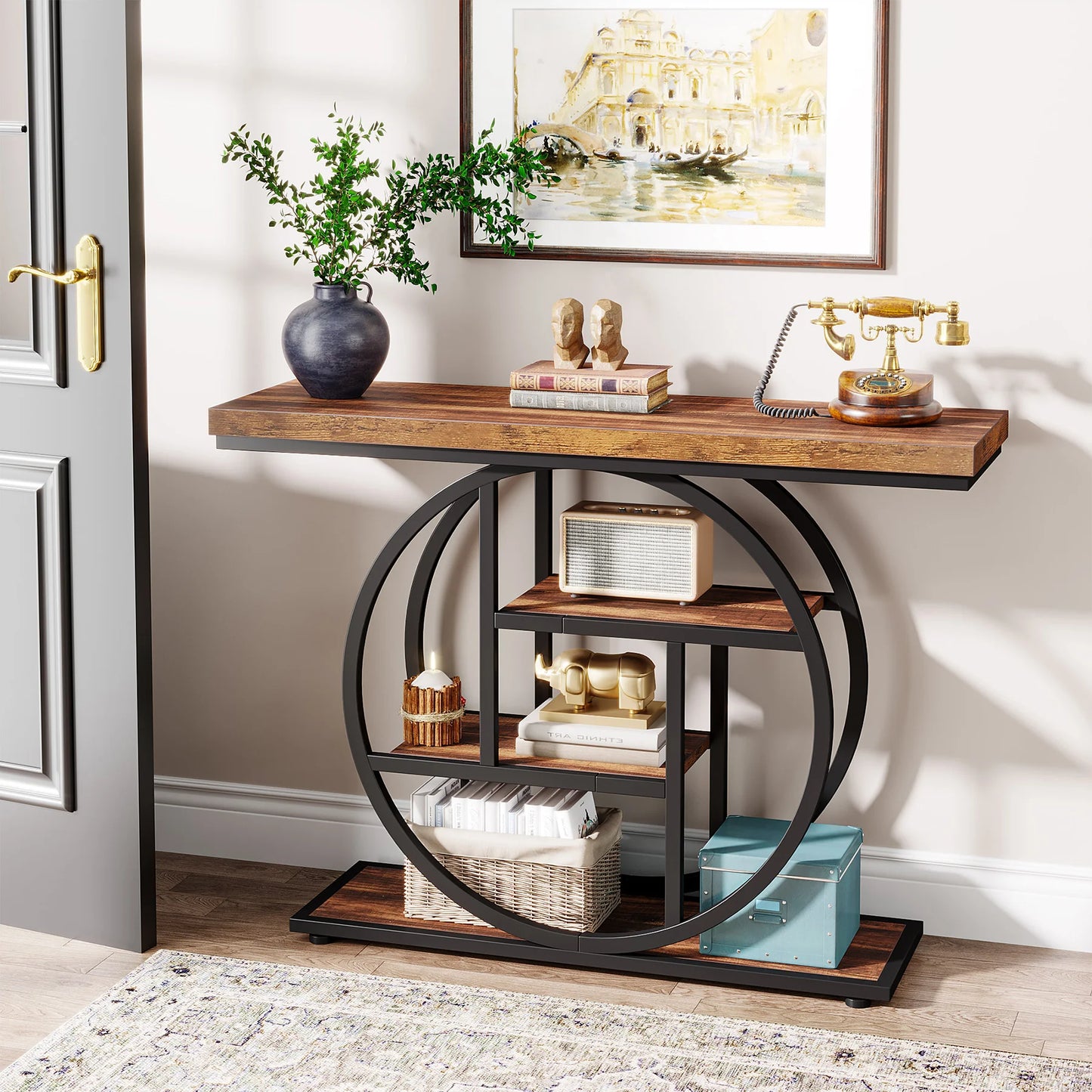 Tribesigns 4-Tier Console Table For Living Room And Entryway