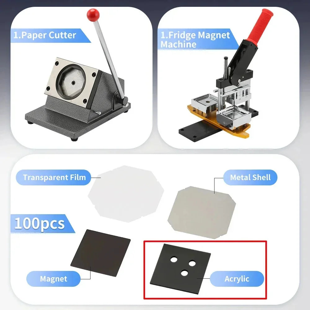 Square Fridge Magnet Making Machine