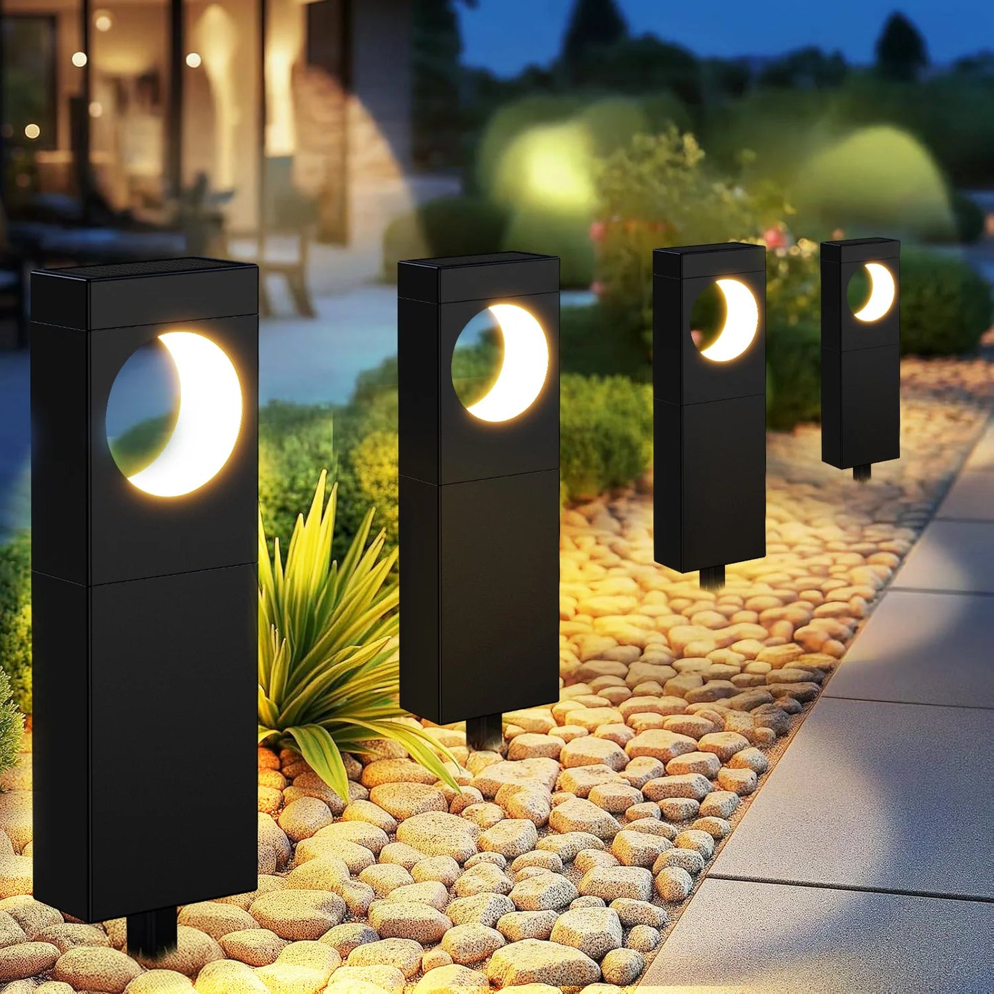 KPSTEK Solar Powered LED Lights for Outdoor Pathway Garden Patio