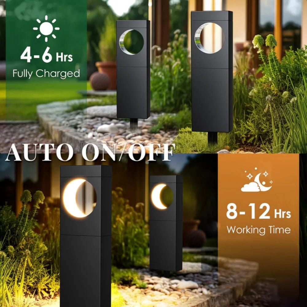 KPSTEK Solar Powered LED Lights for Outdoor Pathway Garden Patio