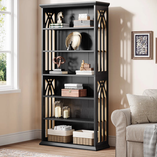 Tribesigns 6 Tier Bookshelf Freestanding Wood Bookcase