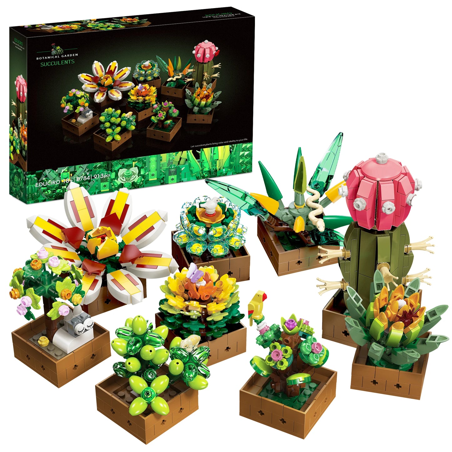 Educiro Flower Plant Bonsai Building Set For Home Decoration