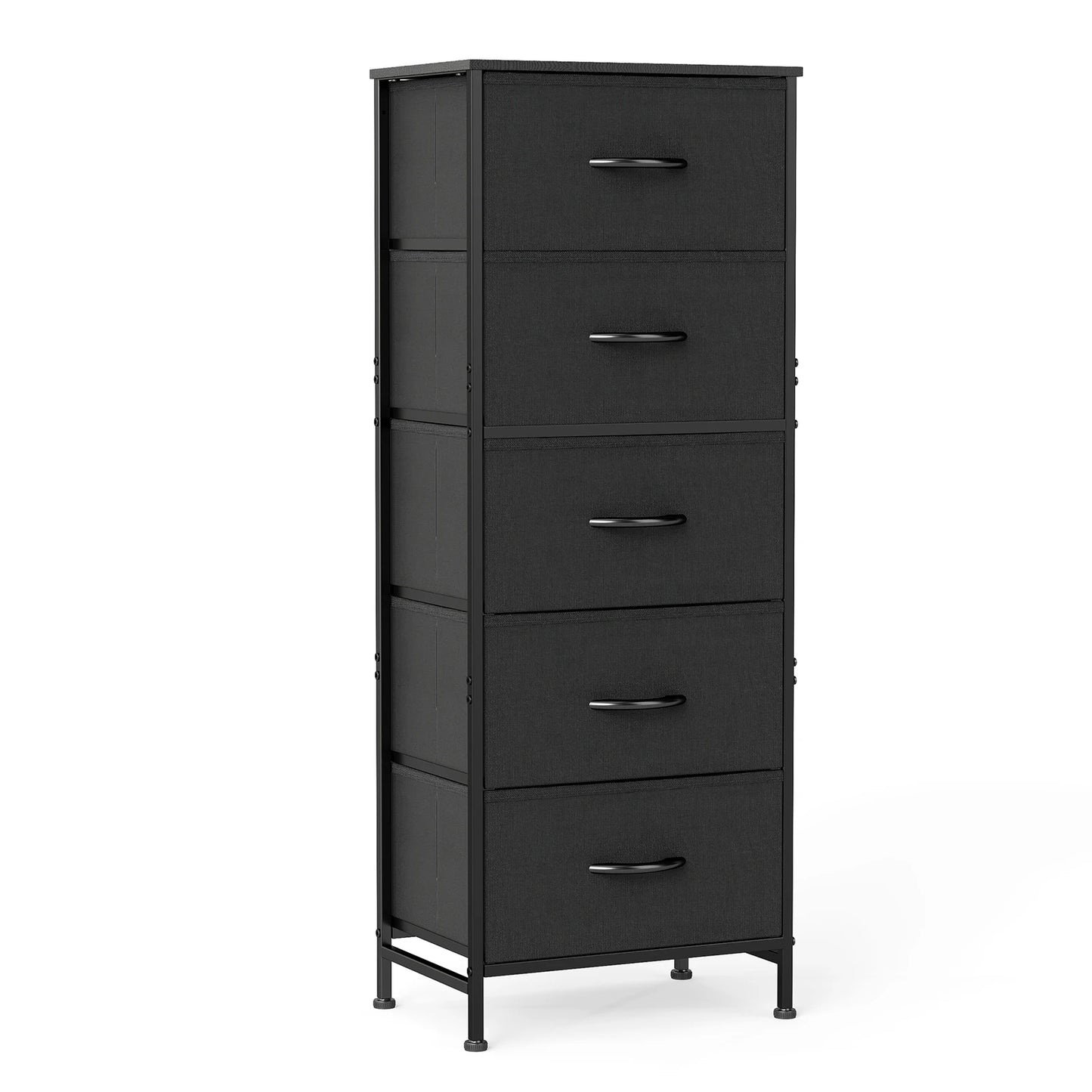 JHK Dresser With 5 Fabric Drawers