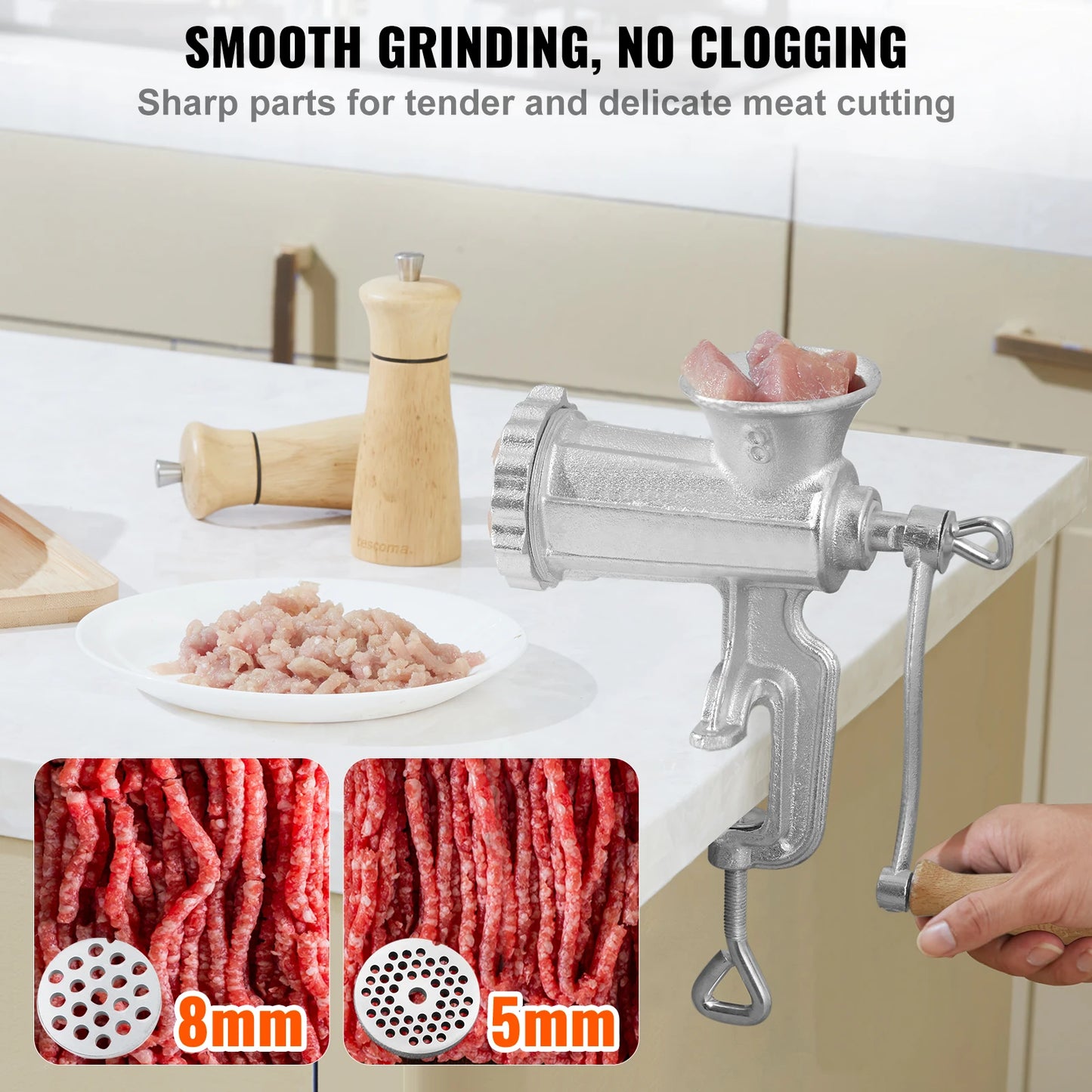 SucceBuy Manual Meat Grinder Heavy Duty Cast Iron Sausage Maker