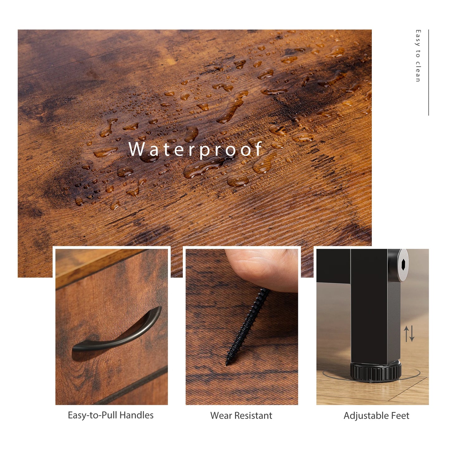 JHK Dresser Wardrobe With Nine Fabric Storage Drawers Modern Bedroom