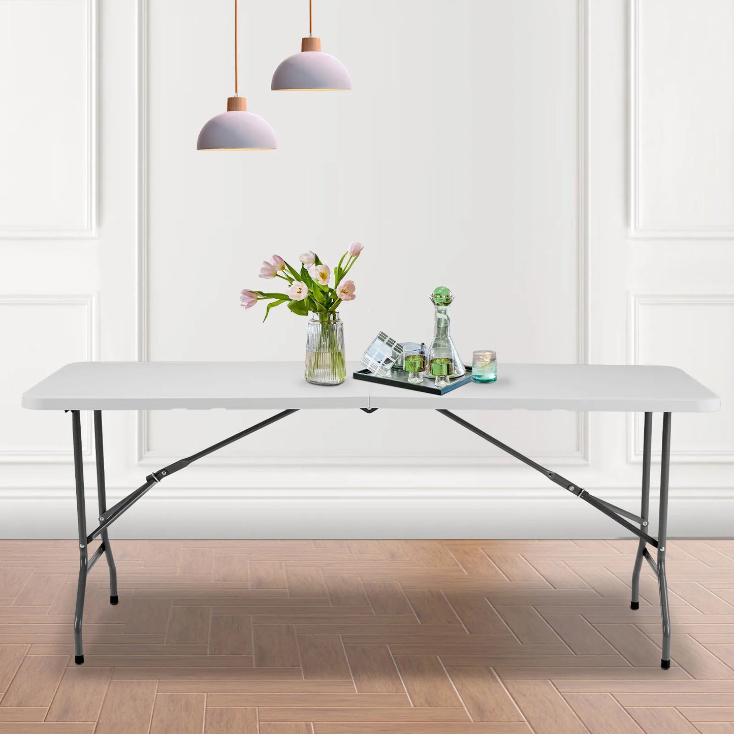 JHK Portable Folding Outdoor Table With Carry Handle For Camping