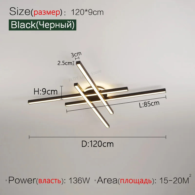 FLDY LED Ceiling Lamp Nordic Modern Chandelier For Living Room