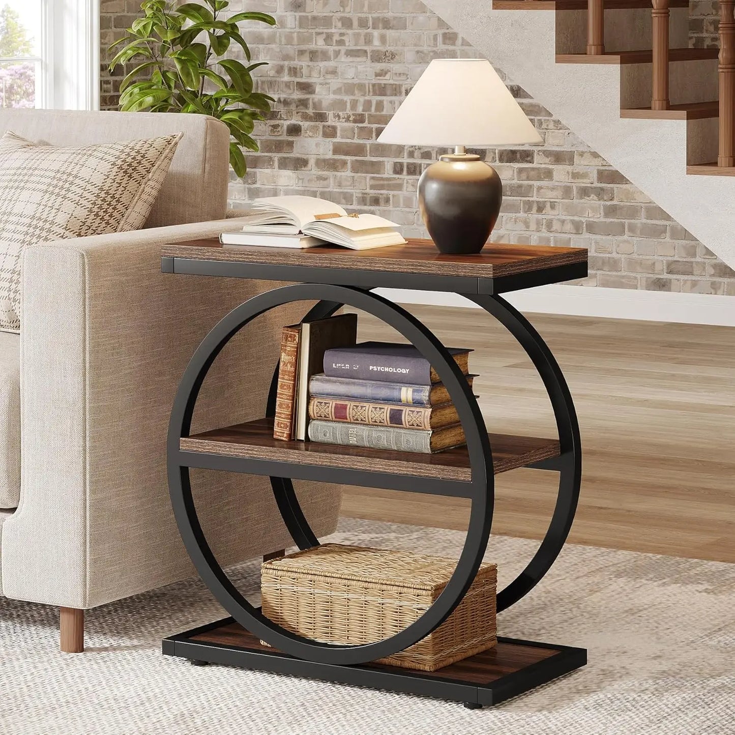 Tribesigns End Table 3 Tier Side Table With Metal Frame