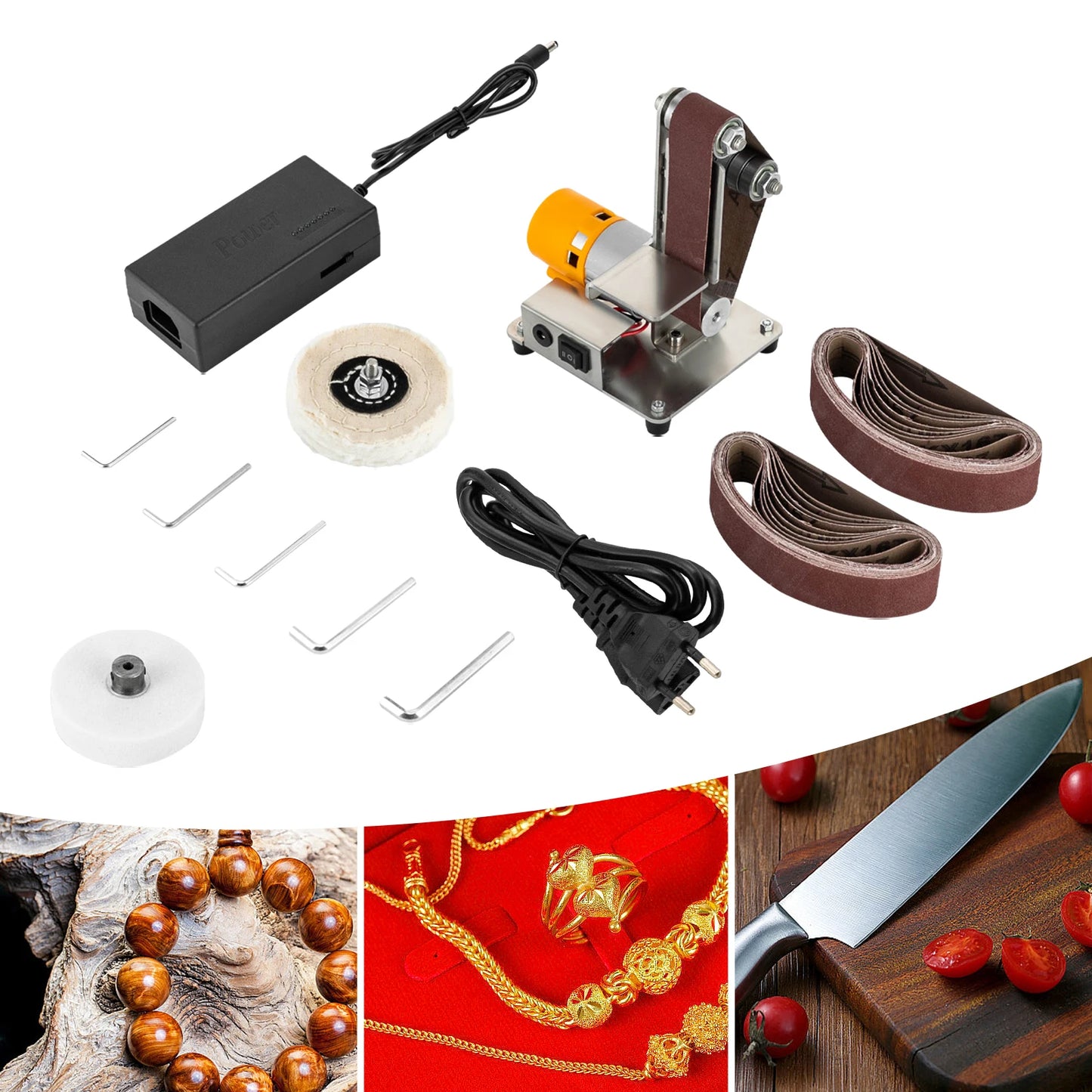 CNCEST Mini Belt Sander and Polisher With Adjustable Speed