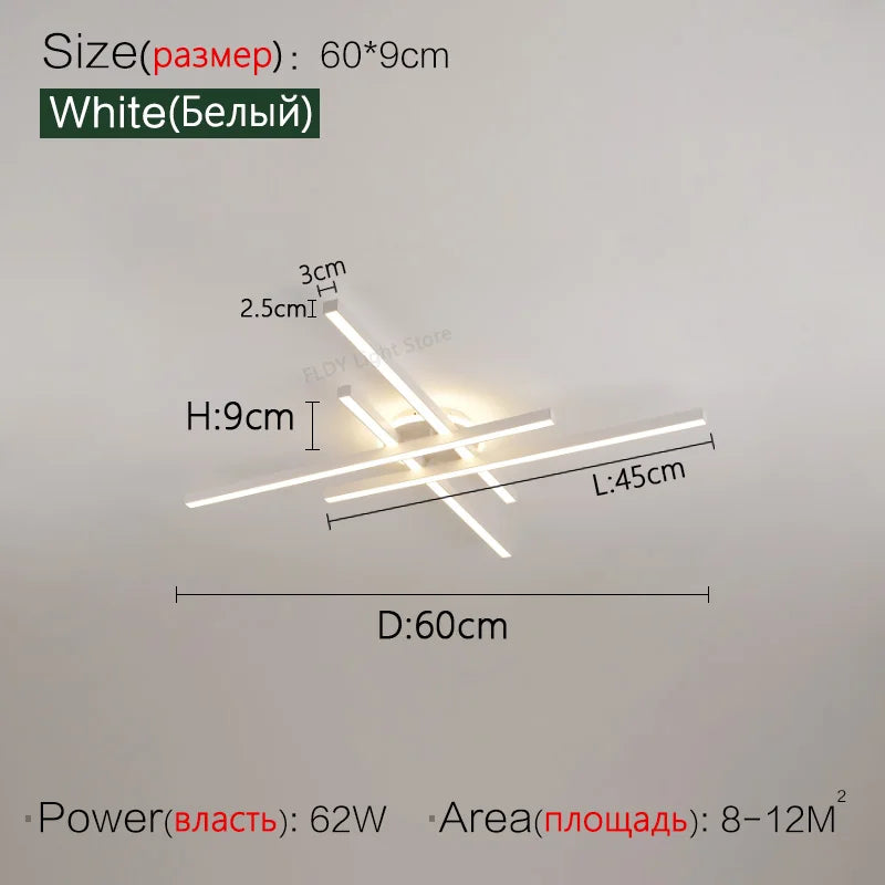 FLDY LED Ceiling Lamp Nordic Modern Chandelier For Living Room