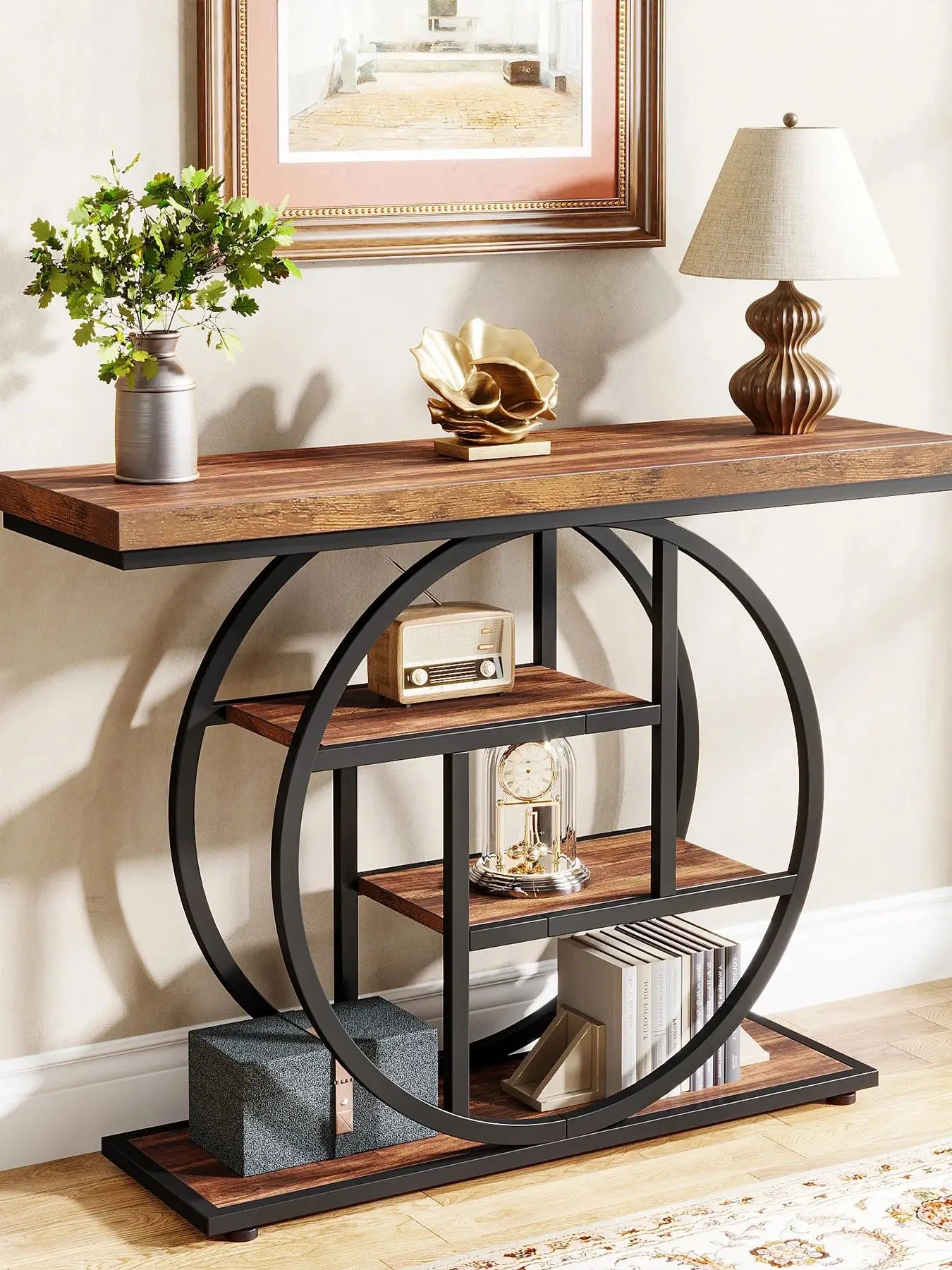 Tribesigns 4-Tier Console Table For Living Room And Entryway