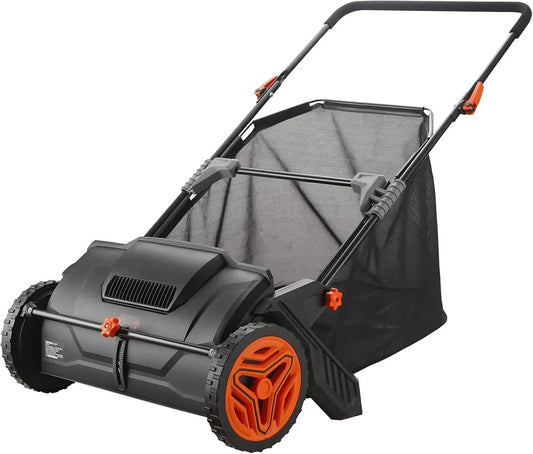 Push Lawn Sweeper With Heavy Duty Steel And Durable Wheels