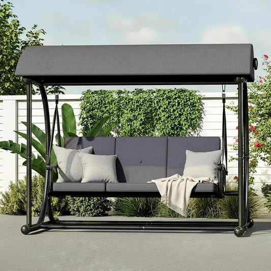Patio Swing With Canopy And Stand