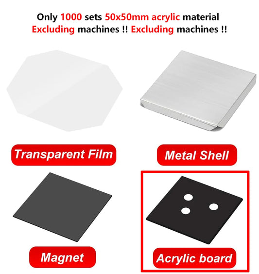 Fridge Magnet Button Making Machine With Cutter And Materials Set