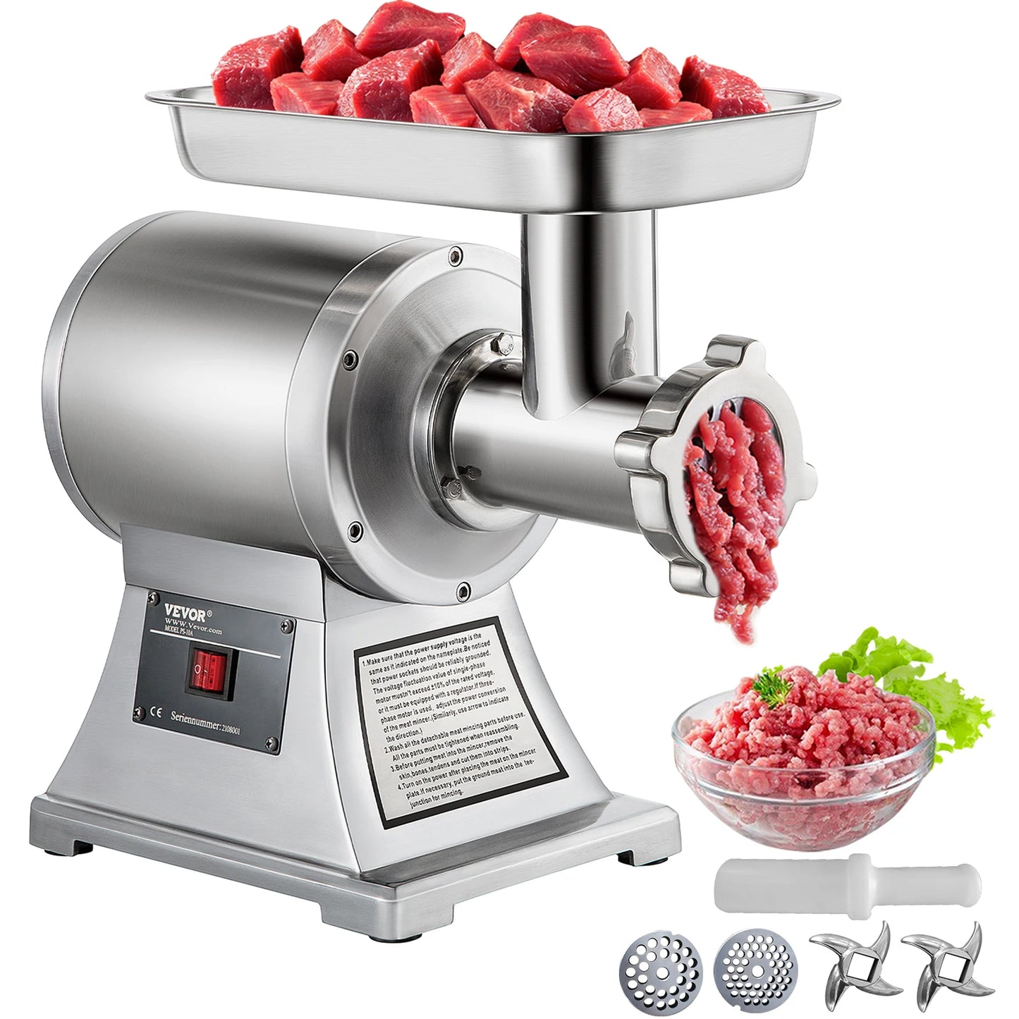 SucceBuy Electric Meat Grinder For Commercial Kitchen