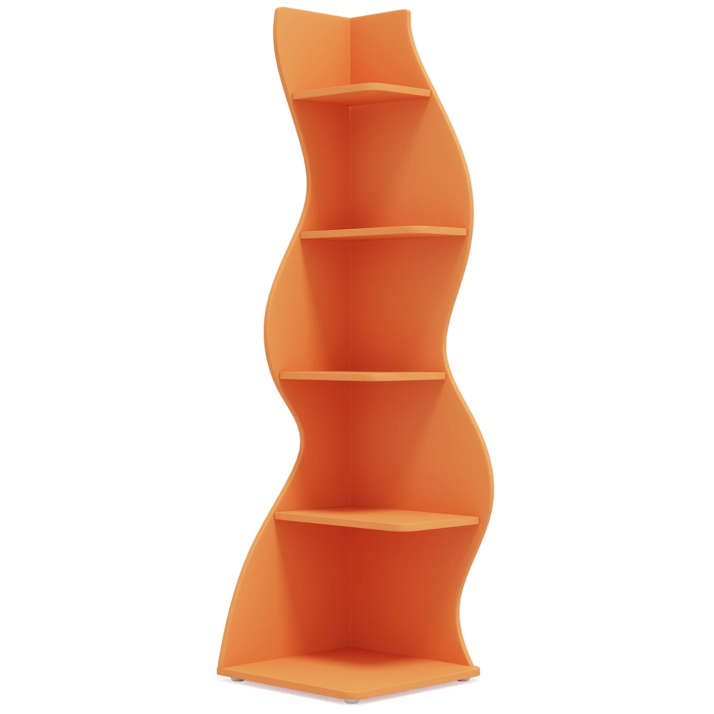 Tribesigns Modern Five Tier Corner Shelf Wall Bookcase