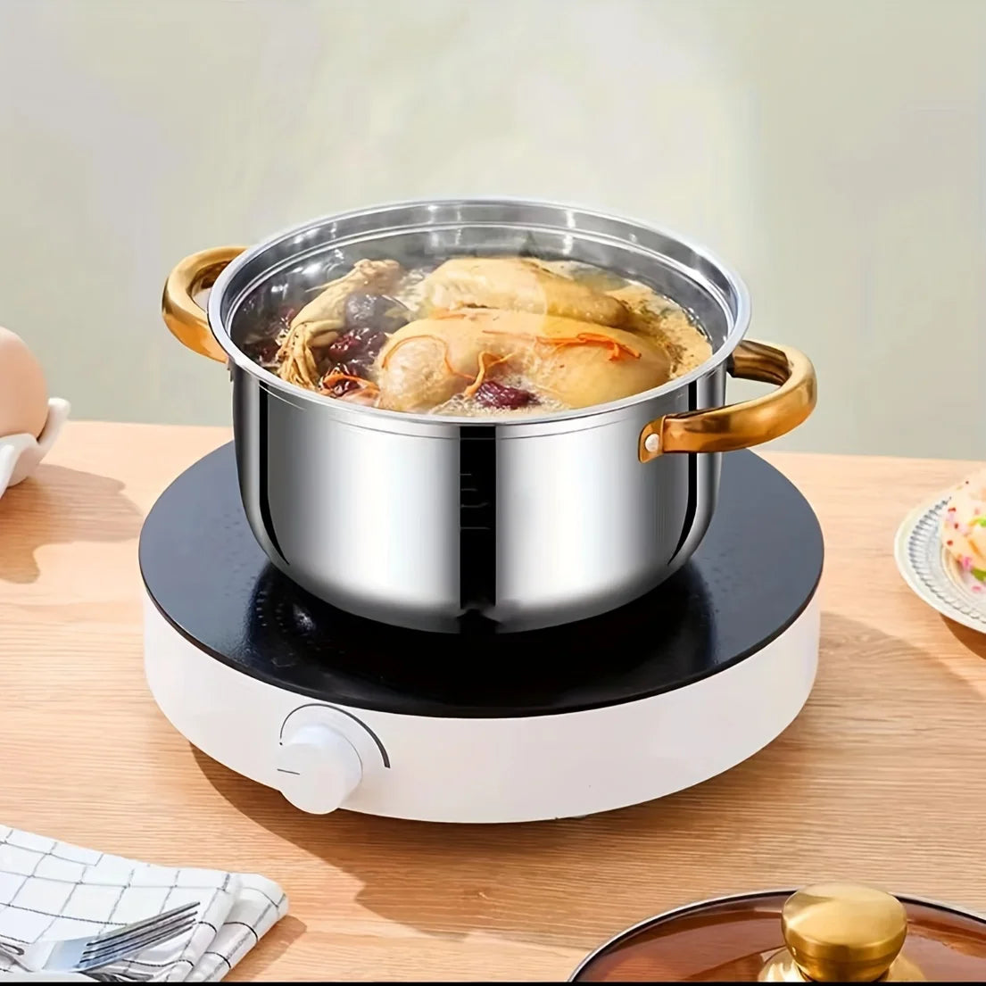 Stainless Steel Cookware Set Non-Stick Multi-Purpose Easy to Clean